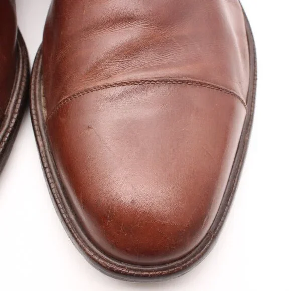 Salvatore Ferragamo Men's Size 9.5 2E Monk Strap Brown Leather Dress Shoes - Picture 12 of 13